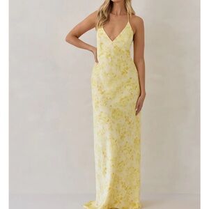 Park & Fifth Griffith Yellow Floral Maxi Dress